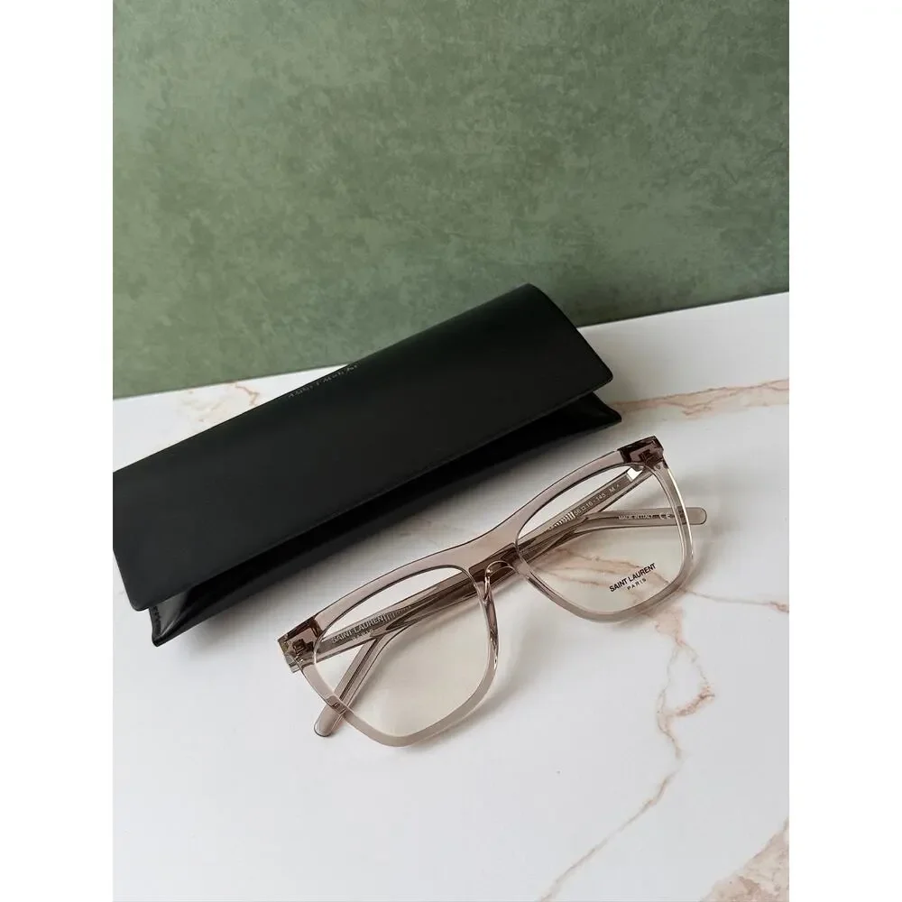 NEW Saint Laurent SL518 Transparent Beige Eyeglasses Frames